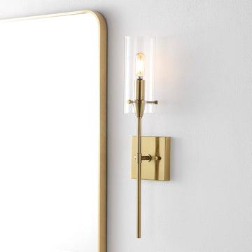 Cato Bohemian Farmhouse Iron/Glass LED Vanity - JONATHAN Y